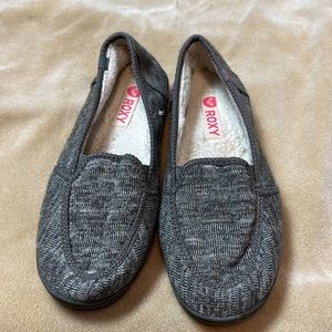 ROXY heather gray moccasins